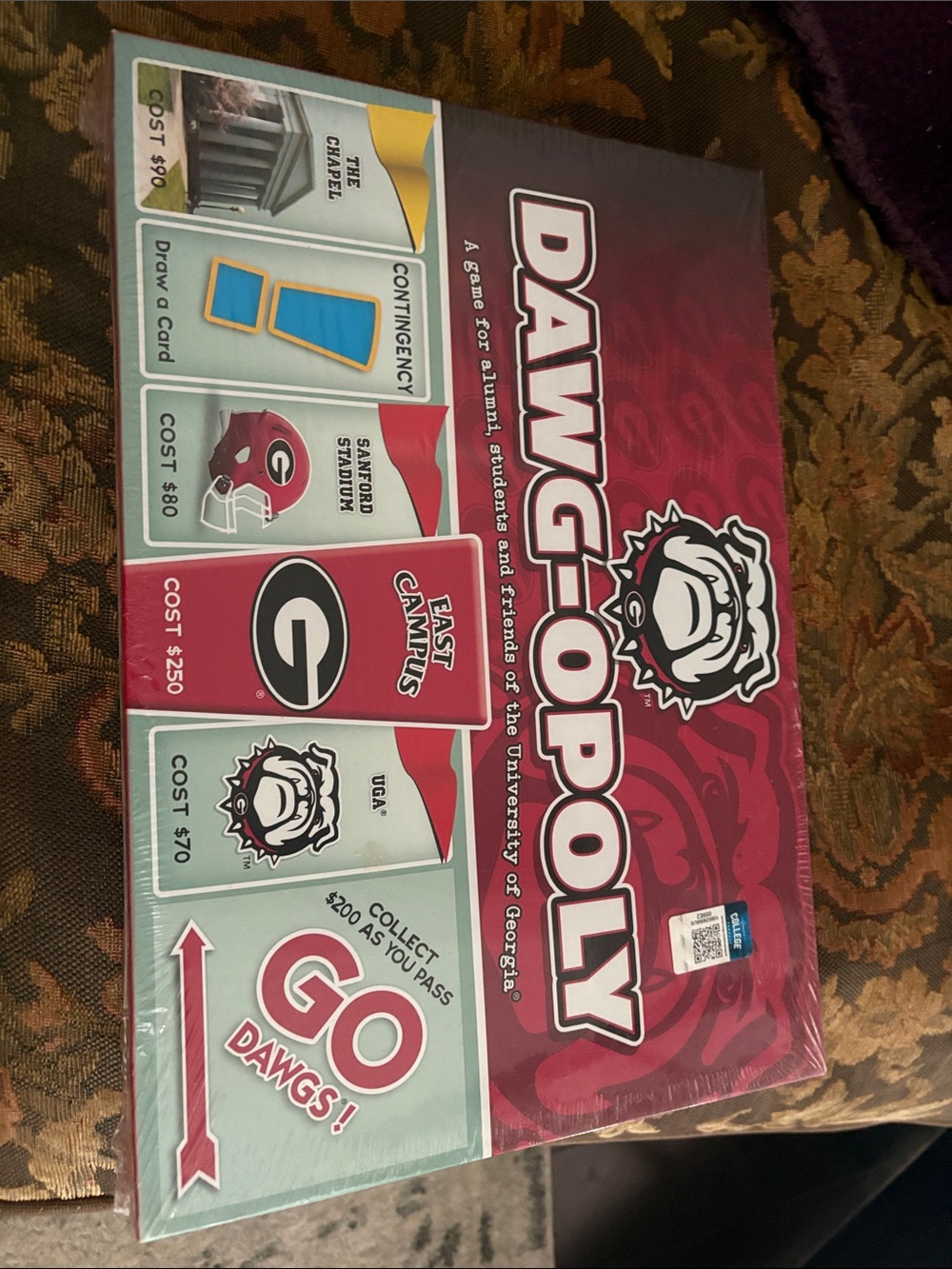Georgia Bulldog Monopoly game. New in the plastic